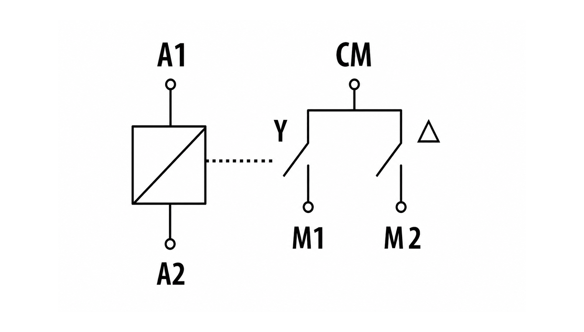 Esquema elétrico de Relé Estrela-Triângulo